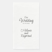 Unsere Hochzeitshandschrift Lässig Serviette (Vorderseite)