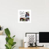 Unsere Hochzeitskriptfotocollage Poster (Heimbüro)
