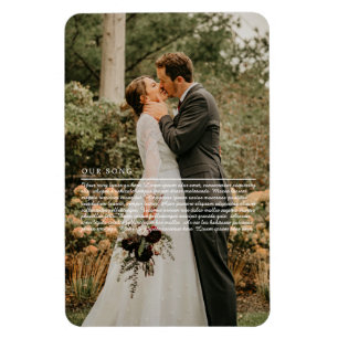 Unsere Hochzeitsliedtexte Foto Magnet
