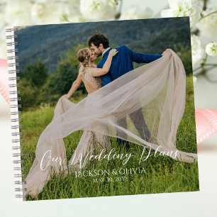 Unsere Hochzeitspläne Benutzerdefiniertes Foto, Br Notizblock