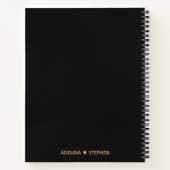 Unsere Hochzeitspläne Hochzeitsjournal Chic Gold S Notizblock (Rückseite)