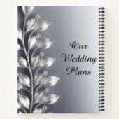 Unsere Hochzeitspläne Journal 8.5" x 11" Notebook Notizblock (Rückseite)