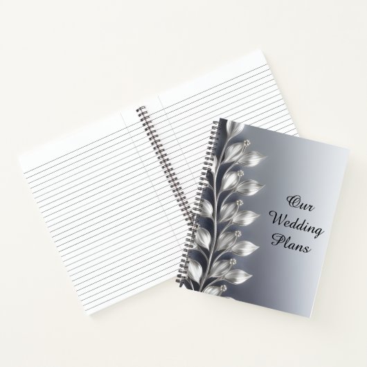 Unsere Hochzeitspläne Journal 8.5" x 11" Notebook Notizblock (Innenseite)