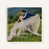 Unsere Hochzeitspläne maßgeschneidertes Foto, Brau Notizblock (Vorderseite)