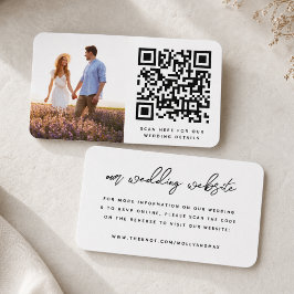 Unsere Hochzeitsseite | QR Code Einfaches Foto UAW Begleitkarte