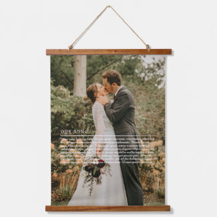 Unsere Hochzeitssong-Texte Wandteppich Mit Holzrahmen