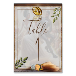 Unsere Hochzeitstag-Bliss-Tischnummer Tischnummer