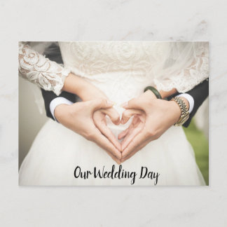 Unsere Hochzeitstags-Einladung Postkarte