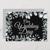 Unsere Hochzeitstagsgarten Blumenschrift Einladung (Vorne/Hinten)