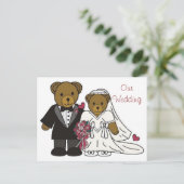Unsere Hochzeitstorte Postkarte (Stehend Vorderseite)