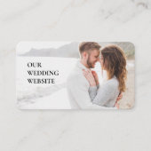 Unsere Hochzeitswebsite QR Code Custom Foto Scan h Begleitkarte (Vorderseite)