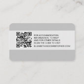 Unsere Hochzeitswebsite QR Code Custom Foto Scan h Begleitkarte (Rückseite)