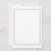 Unsere Hochzeitsweiße Moderne Einladung (Rückseite)