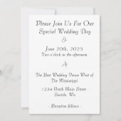 Unsere immerwährende Liebe Einladung (Rückseite)