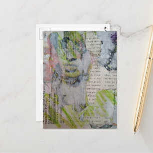 Unsere Informationen zeigen abstrakte Collage mit Postkarte