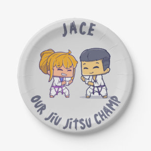 Unsere Jiu Jitsu Champ Birthday Papierplatte Pappteller