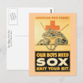 Unsere Jungen brauchen Sox Postkarte (Vorne/Hinten)