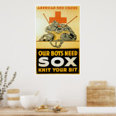 Unsere Jungs brauchen Sox ~ Strick Ihr Bit Poster (Küche)