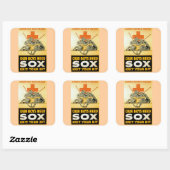 Unsere Jungs brauchen Sox ~ Strick Ihr Bit Quadratischer Aufkleber (Blatt)