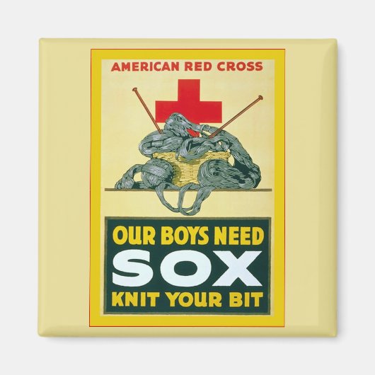 Unsere Jungs brauchen Sox ~ Vintager Weltkrieg 1 Magnet (Vorne)
