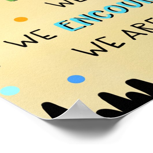 Unsere Klassenordnung Lehrer Inspirierend bunten B Poster (Ecke)