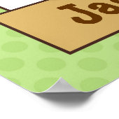 Unsere kleine Affe Art drucken Personalisierten Na Poster (Ecke)