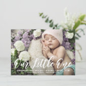 Unsere kleine Ankündigung der Geburt (Stehend Vorderseite)