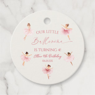 Unsere kleine Ballerina Pink Ballett Geburtstagspa Geschenkanhänger