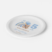 Unsere kleine Bärenballon zum Geburtstag Pappteller (Schrägansicht)