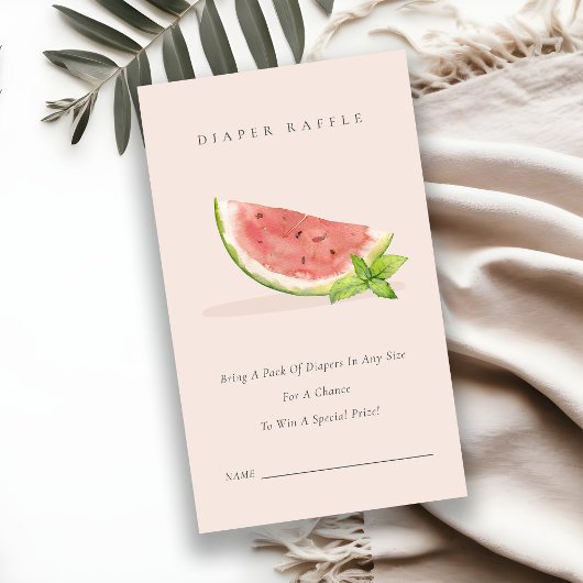 Unsere kleine Blush Melon Windelwinddusche Begleitkarte