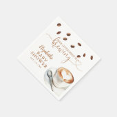 Unsere kleine Bohne braut Kaffee - Baby Shower Serviette (Ecke)