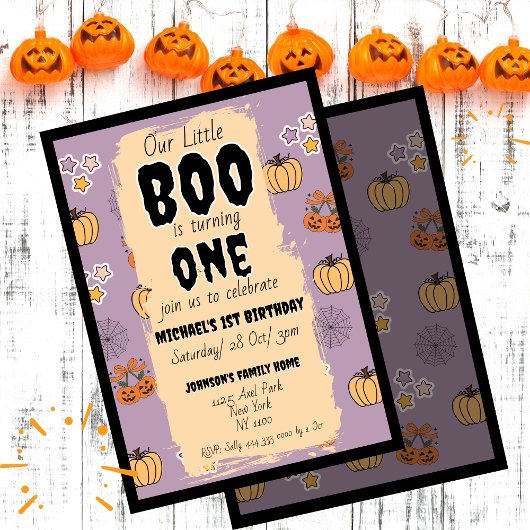 Unsere kleine Boo 1. Geburtstagsfeier Einladung