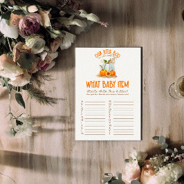 Unsere kleine Boo Baby Dusche was Baby Item Game Begleitkarte