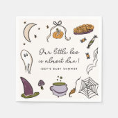 Unsere kleine Boo fast gerade wegen Halloween Baby Serviette (Vorderseite)