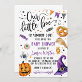 Unsere kleine Boo Halloween Baby Dusche Einladung (Vorne/Hinten)