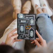 Unsere kleine Boo Halloween Babydusche Einladung