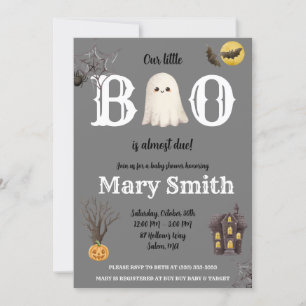 Unsere kleine BOO ist fast fällig! Ghost Baby Show Einladung