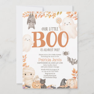 Unsere kleine Boo kommt bald Baby-Party Einladung