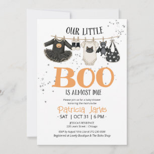 Unsere kleine Boo kommt bald Baby-Party Einladung