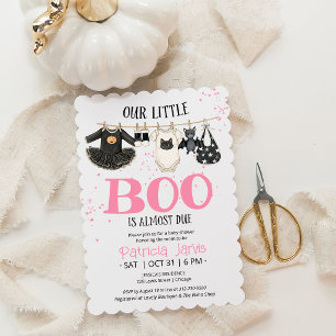 Unsere kleine Boo kommt bald Mädchen Baby Shower Einladung