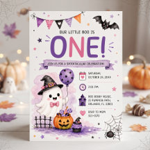 Unsere kleine Boo wird auf einer Halloween-Geburts