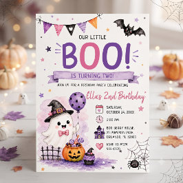 Unsere kleine Boo wird zwei Geburtstagsfeier Einladung