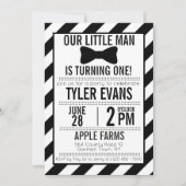 Unsere kleine Bowtie zum Geburtstag Einladung (Vorderseite)