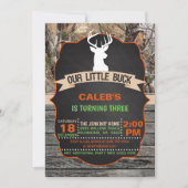 Unsere kleine Buck-Birthday-Einladung - Junge Einladung (Vorderseite)