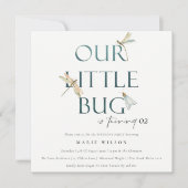 Unsere kleine Bug Blue Dragonfly jeden Geburtstag Einladung (Vorderseite)