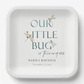 Unsere kleine Bug Blue Dragonfly jeden Geburtstag Pappteller (Vorderseite)