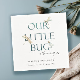 Unsere kleine Bug Blue Dragonfly jeden Geburtstag Serviette