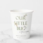 Unsere kleine Bug Green Dragonfly jeden Geburtstag Pappbecher (Vorderseite)