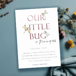 Unsere kleine Bug Pink Dragonfly jedes Alter Gebur Dankeskarte