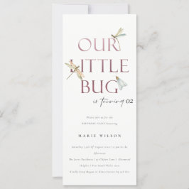 Unsere kleine Bug Pink Dragonfly jedes Alter Gebur Einladung